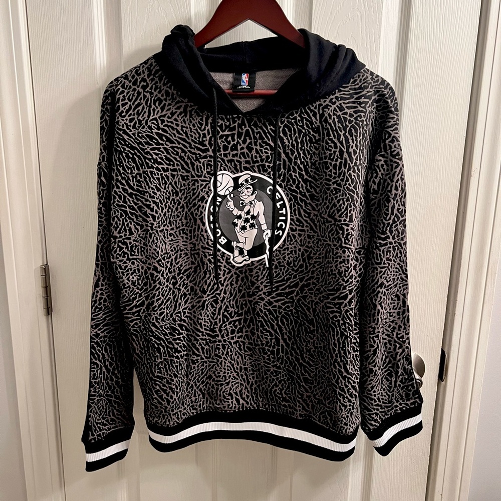 Black and white Celtics sweatshirt size medium